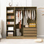 Doorless Storage Wardrobe For Dedroom With Shelves And 3 Drawers