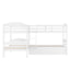 Twin L-Shaped Bunk Bed With Trundle - White