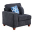 Gina - Sectional Sofa With Ottoman - Black