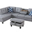 Irine - Sectional Sofa With Ottoman - Gray