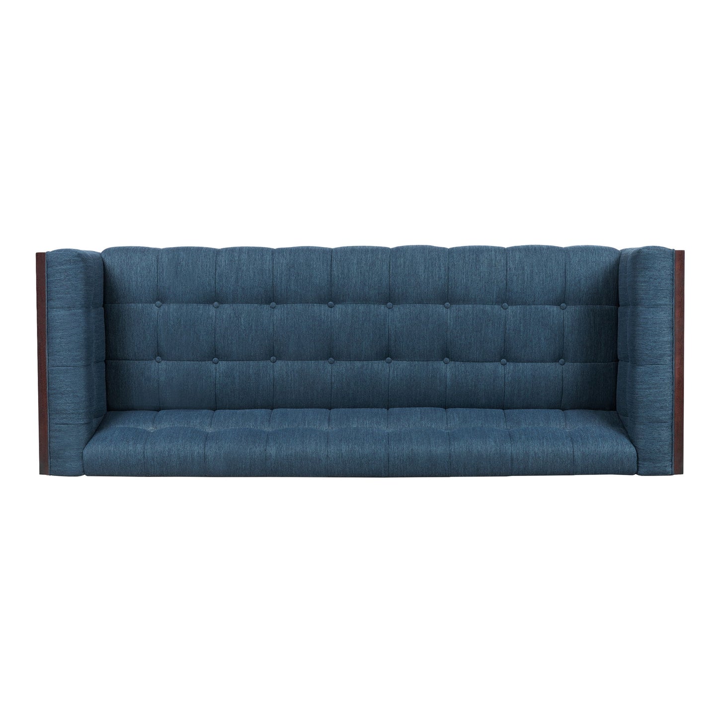 Contemporary Mid-Century Charm 3 Seater Sofa With Button Tufted Waffle Stitching