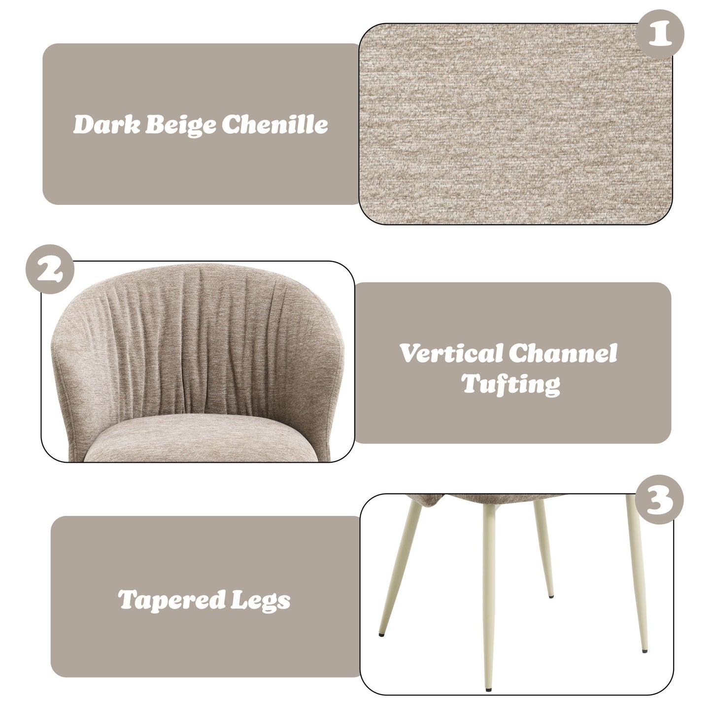 Ogin - Arm Chair (Set of 2) - Beige / Natural