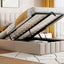 Elegant Upholstered Platform Bed With Hydraulic Storage System