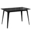 5 Piece Dining Set With 1 Table And 4 Upholstered Chairs - Black / Light Gray