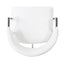 Modern Bar Stools With Low Back And Arms And Durable Metal Frame (Set of 2) - Ivory