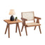 Armchair And Matching Square End Table, 2 Piece Living Room Set - Natural