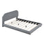 Upholstered Platform Bed With Thick Solid Frame And Stylish Curve-Shaped Design
