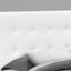 Queen Size Headboard Only Upholstered Leather Look - White