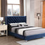 Upholstered Nailhead Trim Chic Bed