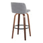 Toriano - Mid Century Modern Fixed Height Barstool Swivel And Round Footrest (Set of 2)