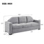 Modern 3 Seater Sofa With Curved Backrest