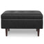 Shay - Large Square Coffee Table Storage Ottoman Mid-Century Style