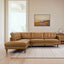 Lucco - L-Shaped Sectional Sofa With Chaise - Tan
