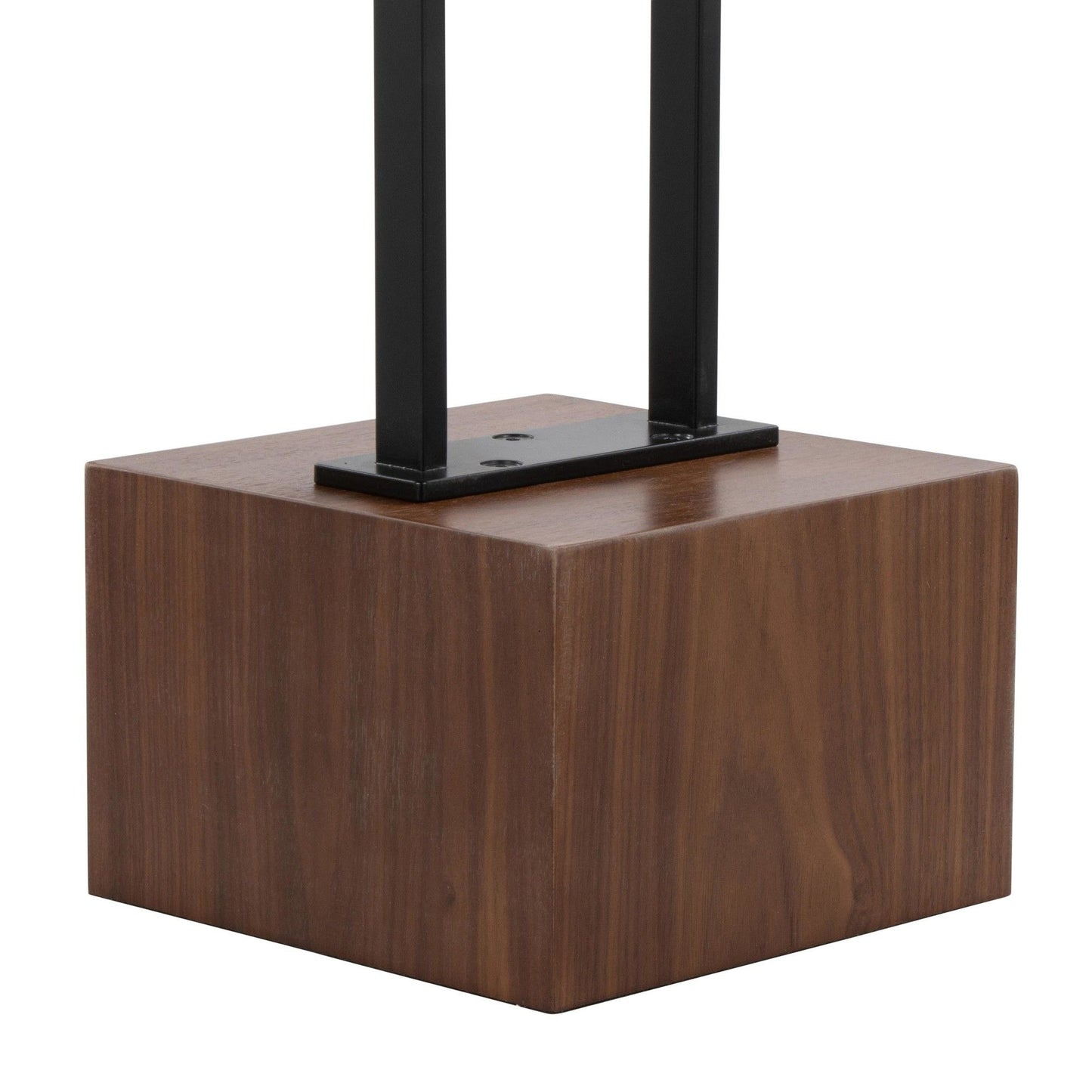 Bento - Contemporary Floor Lamp - Black / Walnut / White