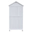 Storage Shed With Double Doors For Outdoor Garden Tool Organization - White