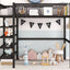 Loft Bed With 4 Tier Shelves And Storage
