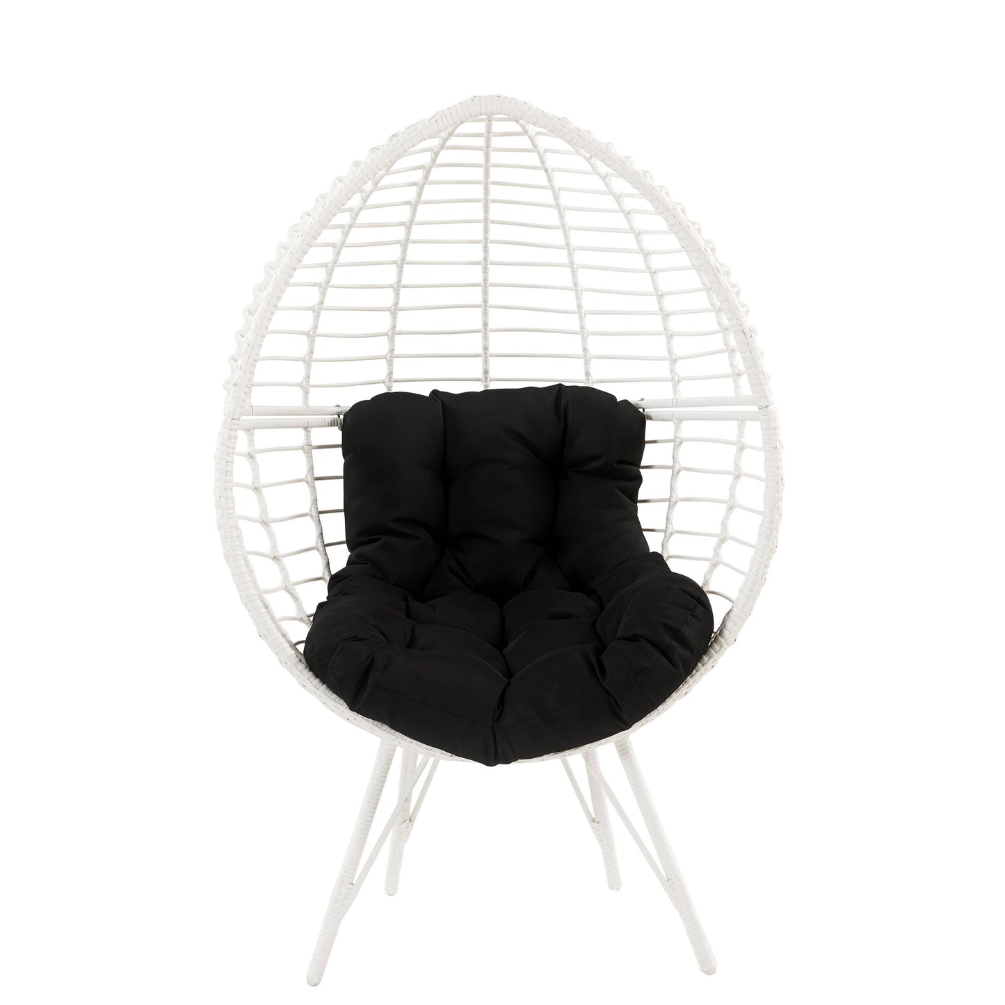 Galzed - Patio Lounge Chair - Black / White