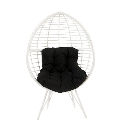 Galzed - Patio Lounge Chair - Black / White