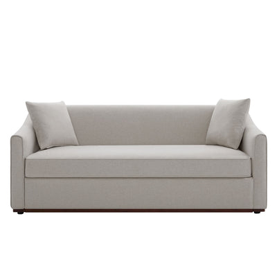 3 Seater Sofa With Wrap Around Armrests And Throw Pillows