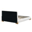 Queen Size Upholstered Bed With Slat Support - White
