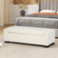 Textured Fabric Ottoman Bench With Hinged Lid