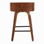 Maya - Mid Century Modern Fixed Height Counter Stool With Swivel And Square Footrest (Set of 2)