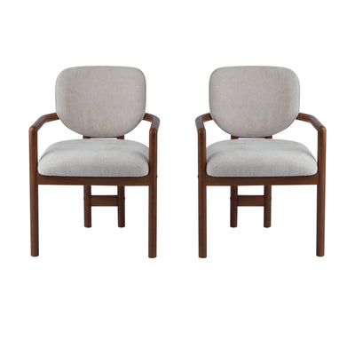 Upholstered Arm Dining Chairs (Set of 2)