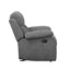 Kalen - Chenille Sofa With Drop Down Table - Gray