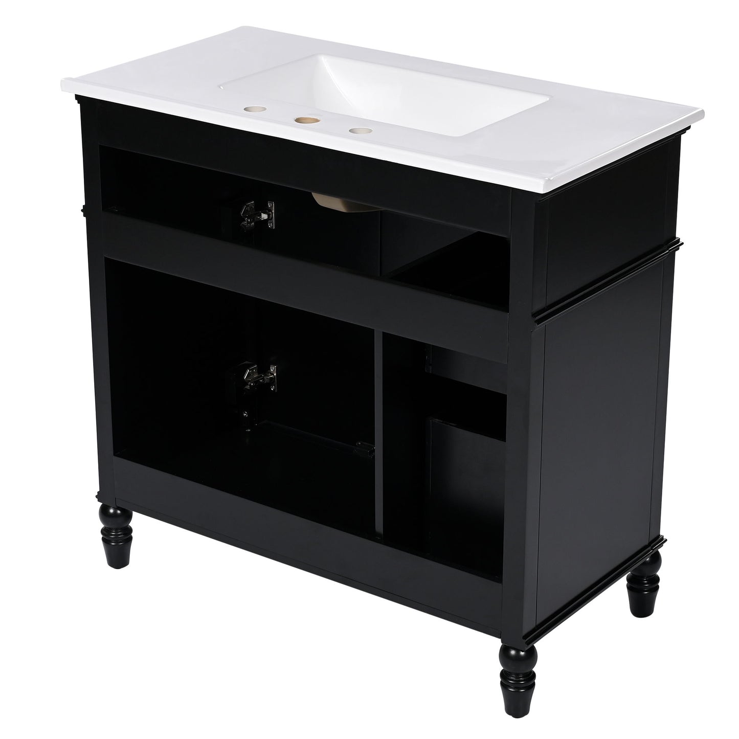 Bathroom Vanity With Sink, Freestanding Cabinet & Drawers