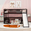 Low Bunk Bed With Slide, Fence And Ladder
