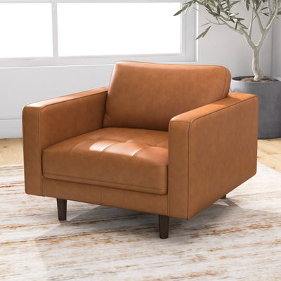 Catherine - Lounge Chair - Brown / Tan