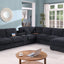 Celine - Fabric Corner Sectional Sofa With Right-Facing Chaise, Cupholders, And Charging Ports