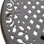 Tranquilius - Outdoor Round Dining Table With Lattice Tabletop, Umbrella Hole And Curved Legs