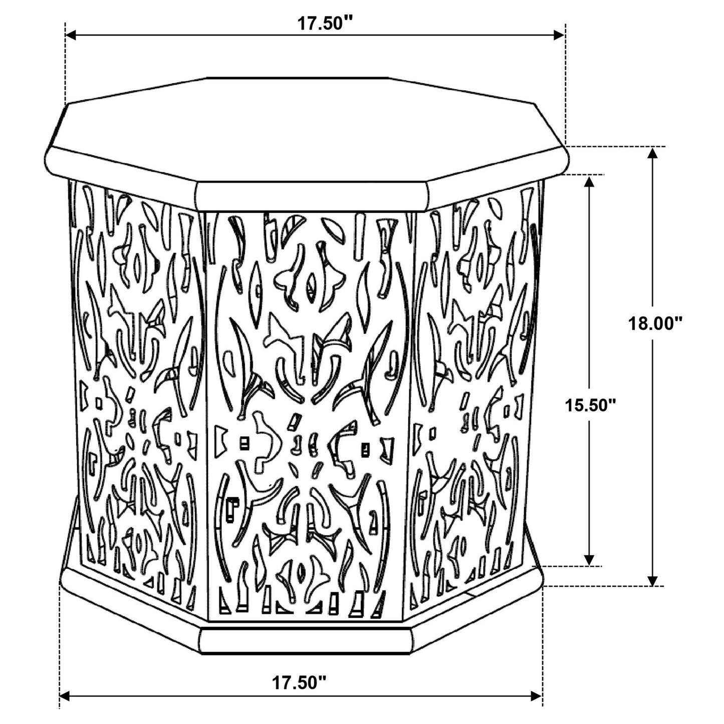 Watsonville - Octagonal Side Table - Natural