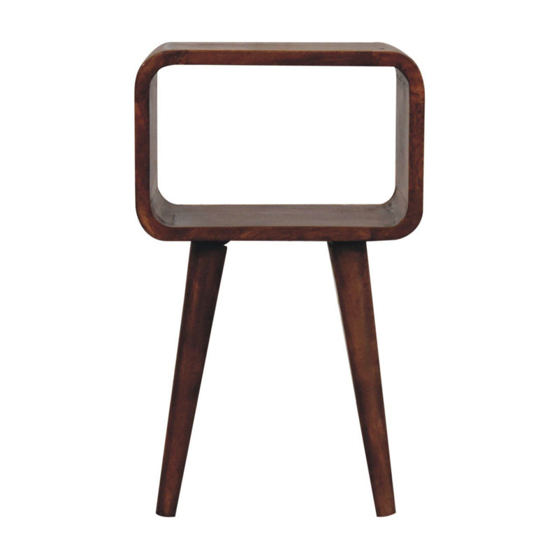 Mini Curved Open Nightstand - Caramel