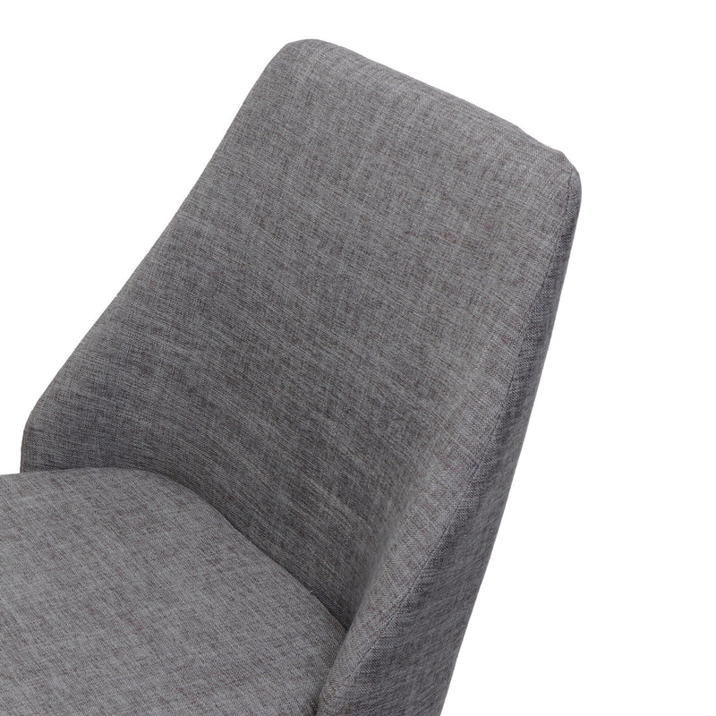 Modern Dining Chair With Iron Legs And Wood Finish