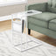 Accent Table, C - Shaped, Contemporary And Modern - White