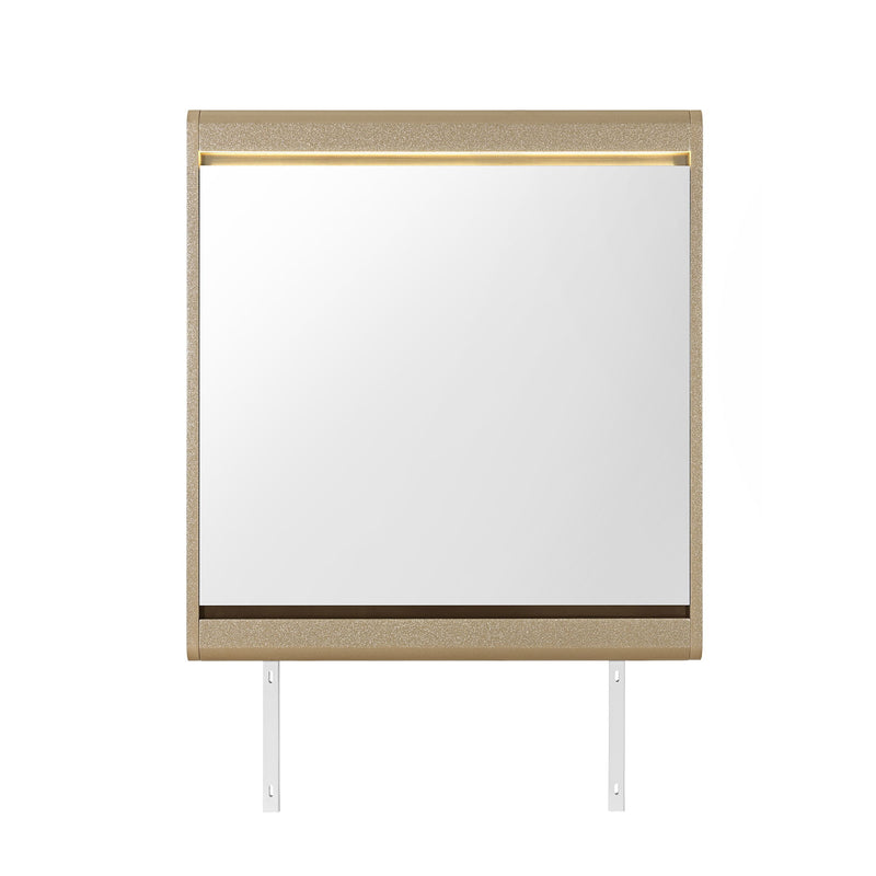 Gigi - Mirror With LED Lights, Large Scale Design For Dressers - Gold