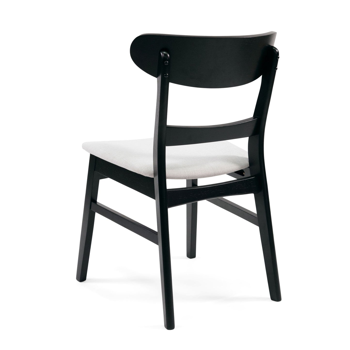 Mid Century Dining Chairs With Cushioned Seats And Wood Frame (Set of 2)