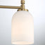 Meadows - 3 Lights Vanity Brush Bathroom Wall Light For Bathroom Over Mirror - Black / Gold / White
