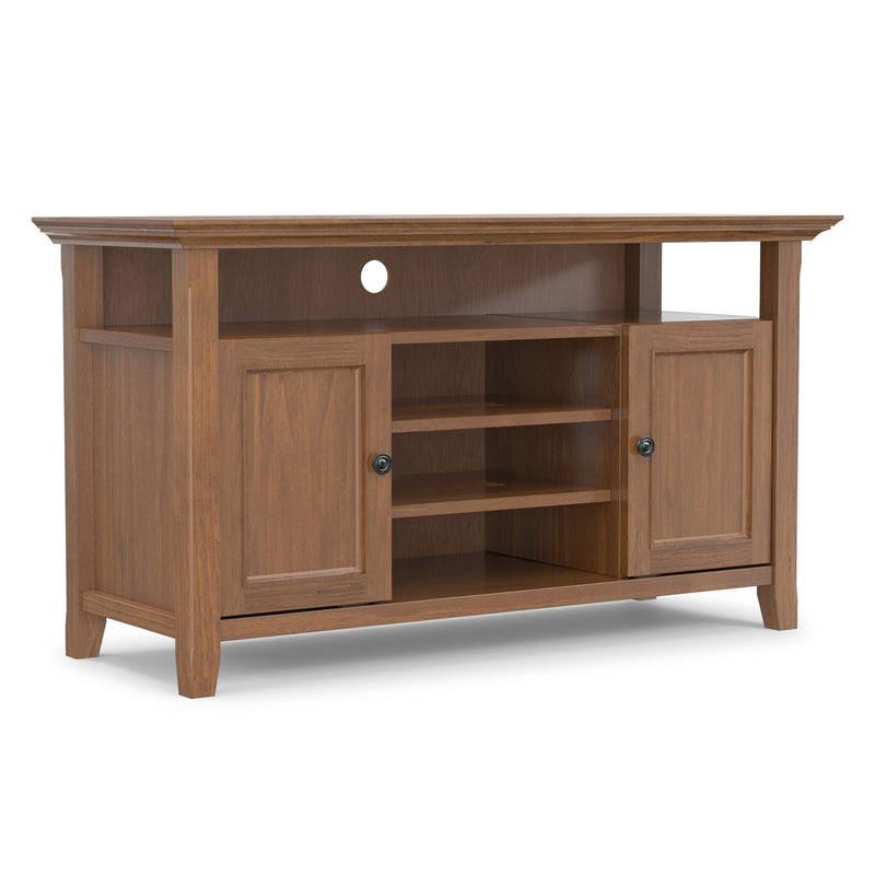 Amherst - TV Media Stand - Medium Saddle Brown