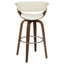 Swivel Bar Stool Elegant Design With Upholstery - Cream