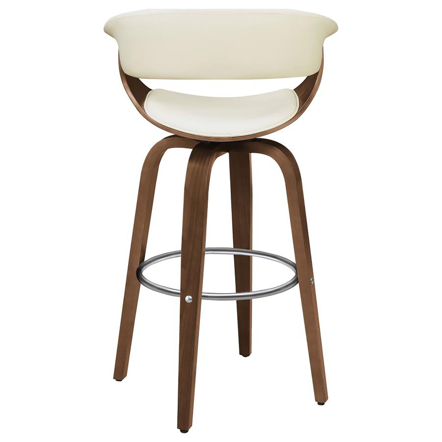 Swivel Bar Stool Elegant Design With Upholstery - Cream
