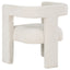 Verda - Upholstered Accent Side Chair In Soft With Rounded Open Back And 3 Leg Base - White