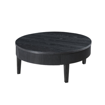 Tate - Round One Drawer Coffee Table - Black