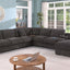Celine - Corner Sectional Sofa With Right Facing Chaise, Cupholders, And Charging Ports - Gray