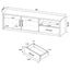 Ian - 2 Door TV Stand Media Console With Storage - Black