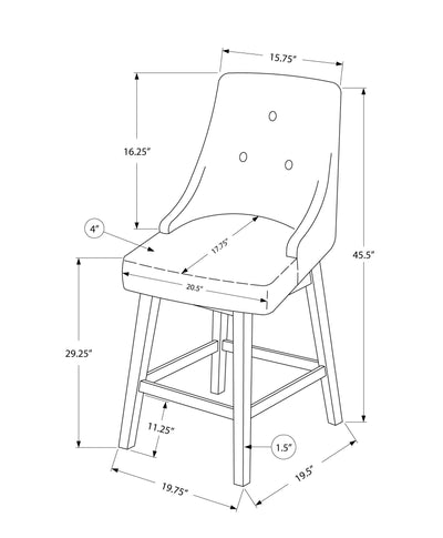 Swivel Stool Bar Height, Transitional (Set of 2)