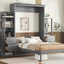 Murphy Wall Bed With LED Lights, Shelves And Drawers