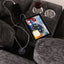 Celine - Corner Sectional Sofa With Right Facing Chaise, Cupholders, And Charging Ports - Gray